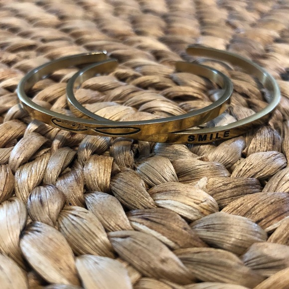 MantraBand Jewelry - MantraBand Gold Bangle Infinite Love SMILE MantraBand Jewelry - MantraBand Gold Bangle Infinite Love SMILE